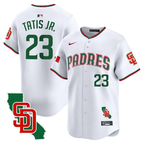 Men's Padres Mexico California Patch Vapor Premier Limited Jersey V5 – All Stitched