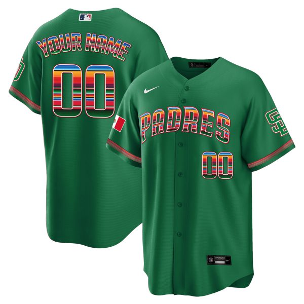 San Diego Padres Mexico Cool Base Limited Custom Jersey - All Stitched - Image 4