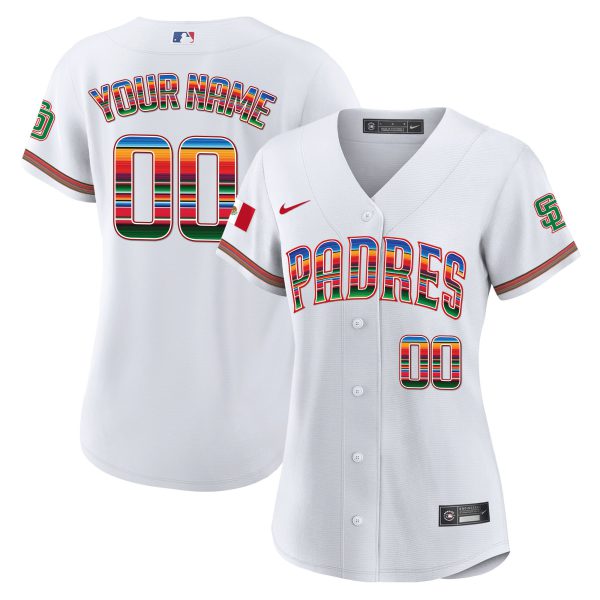 San Diego Padres Mexico Cool Base Limited Custom Jersey - All Stitched - Image 7