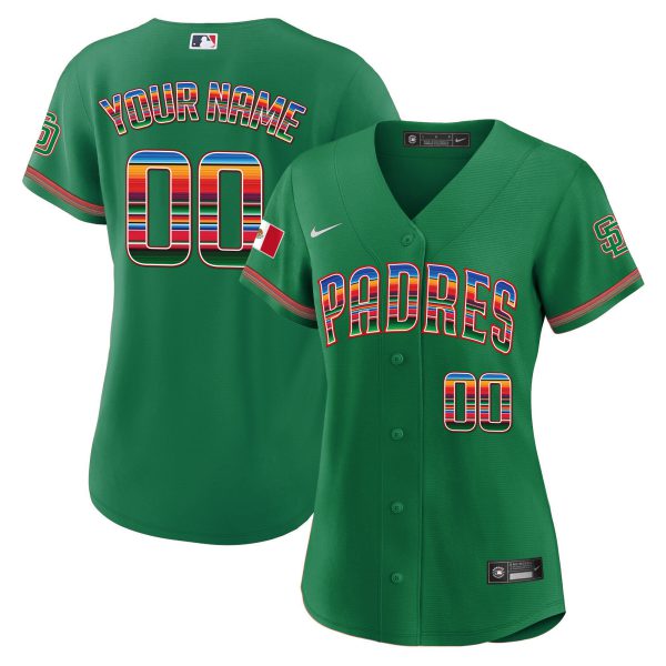 San Diego Padres Mexico Cool Base Limited Custom Jersey - All Stitched - Image 10