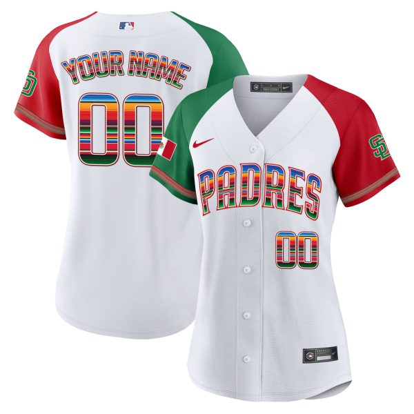 San Diego Padres Mexico Cool Base Limited Custom Jersey - All Stitched - Image 11