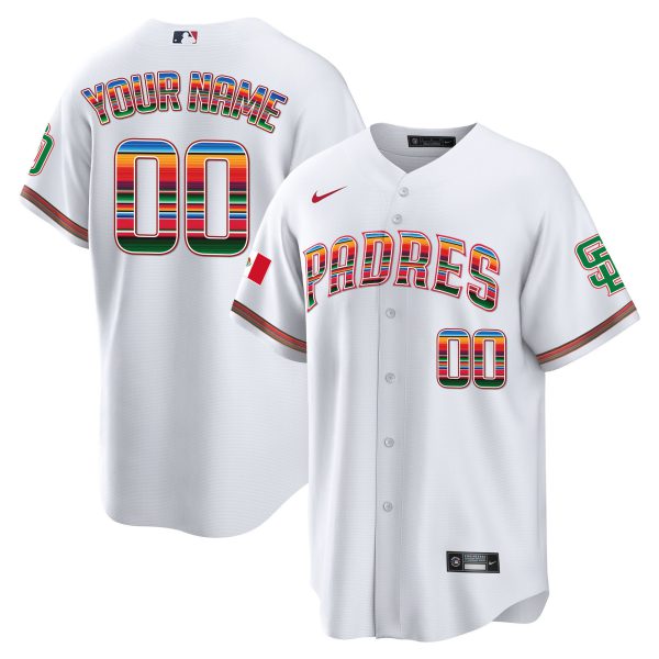San Diego Padres Mexico Cool Base Limited Custom Jersey - All Stitched