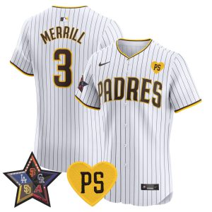 Jackson Merrill San Diego Padres White Limited Cool Base - All Stitched