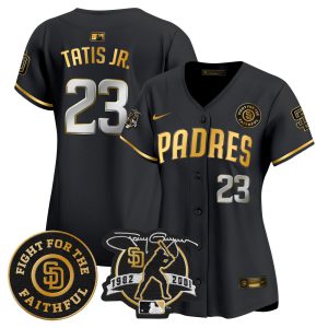 Women's Padres Tony Gwynn & Faithful Patch Vapor Premier Limited Jersey – All Stitched