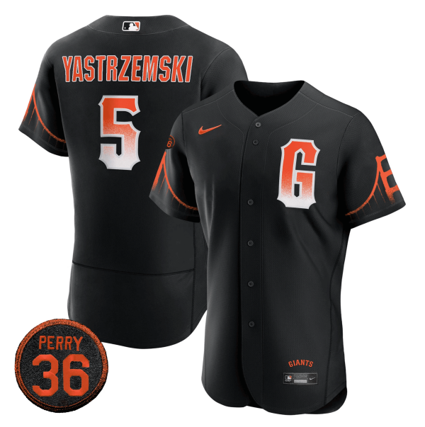 Giants 2023 Black City Connect #36 Gaylord Perry Patch Jersey - All Stitched - Image 3
