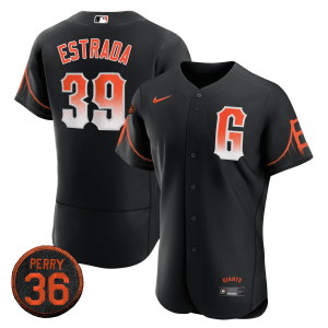Giants 2023 Black City Connect #36 Gaylord Perry Patch Jersey - All Stitched