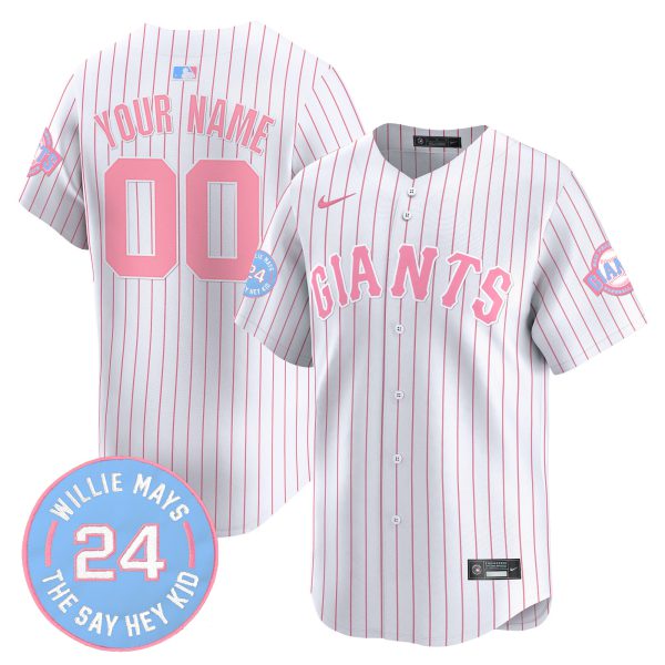 San Francisco Giants Bubblegum Pink Vapor Premier Limited Custom Jersey - All Stitched - Image 4