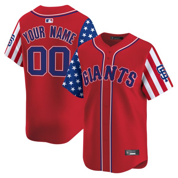 San Francisco Giants 2025 Independence Day Vapor Premier Limited Custom Jersey - All Stitched - Image 2
