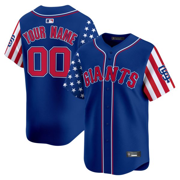 San Francisco Giants 2025 Independence Day Vapor Premier Limited Custom Jersey - All Stitched - Image 3