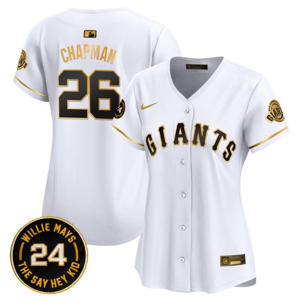 Women's San Francisco Giants 2024 Willie Mays Patch Vapor Premier Limited Jersey - All Stitched - Image 2