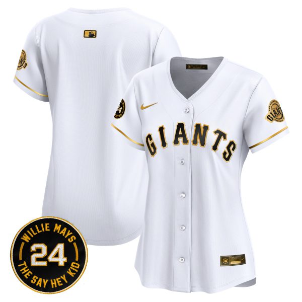 Women's San Francisco Giants 2024 Willie Mays Patch Vapor Premier Limited Jersey - All Stitched - Image 8