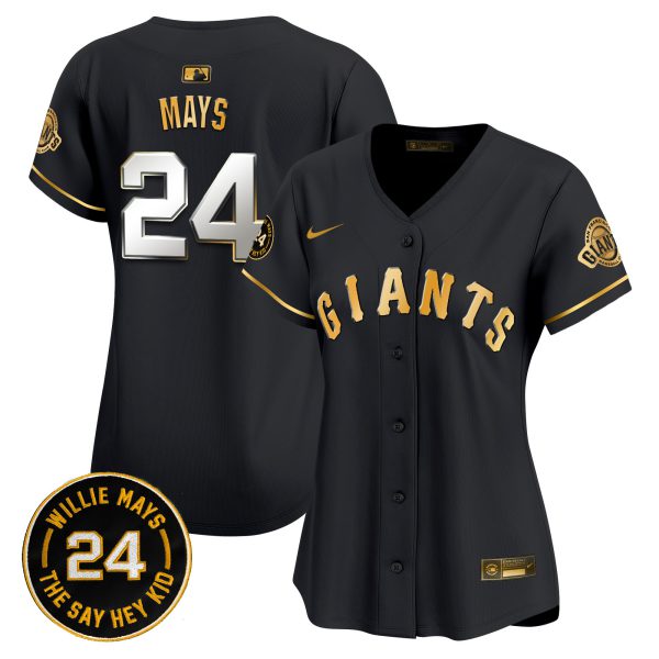 Women's San Francisco Giants 2024 Willie Mays Patch Vapor Premier Limited Jersey - All Stitched - Image 9