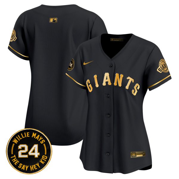 Women's San Francisco Giants 2024 Willie Mays Patch Vapor Premier Limited Jersey - All Stitched - Image 16