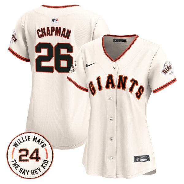Women's San Francisco Giants 2024 Willie Mays Patch Vapor Premier Limited Jersey - All Stitched - Image 18