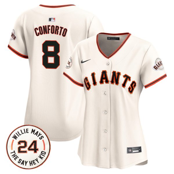 Women's San Francisco Giants 2024 Willie Mays Patch Vapor Premier Limited Jersey - All Stitched - Image 19