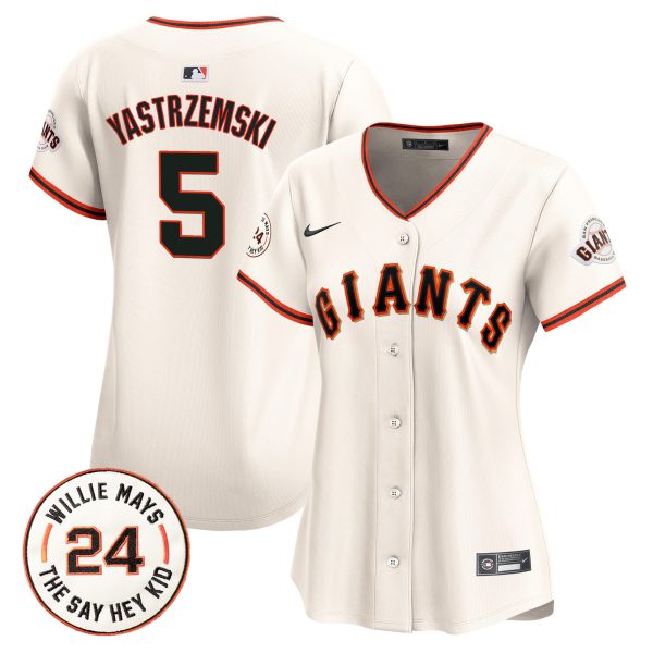 Women's San Francisco Giants 2024 Willie Mays Patch Vapor Premier Limited Jersey - All Stitched - Image 21