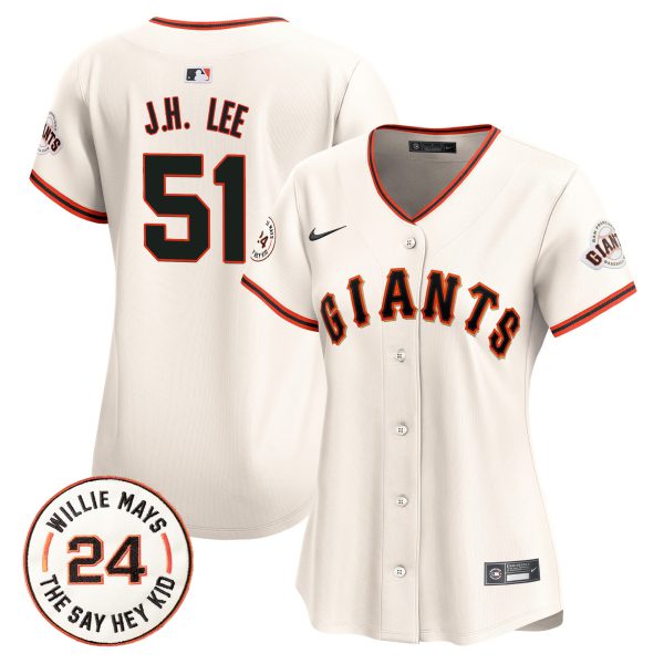 Women's San Francisco Giants 2024 Willie Mays Patch Vapor Premier Limited Jersey - All Stitched - Image 22