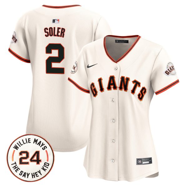 Women's San Francisco Giants 2024 Willie Mays Patch Vapor Premier Limited Jersey - All Stitched - Image 23