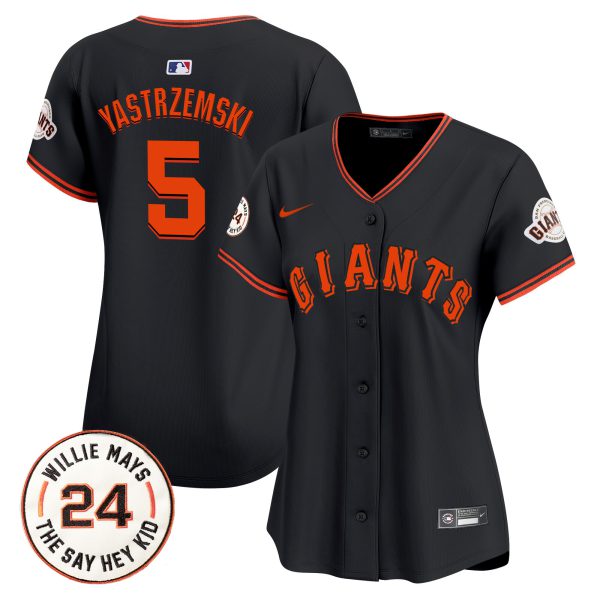 Women's San Francisco Giants 2024 Willie Mays Patch Vapor Premier Limited Jersey - All Stitched - Image 29