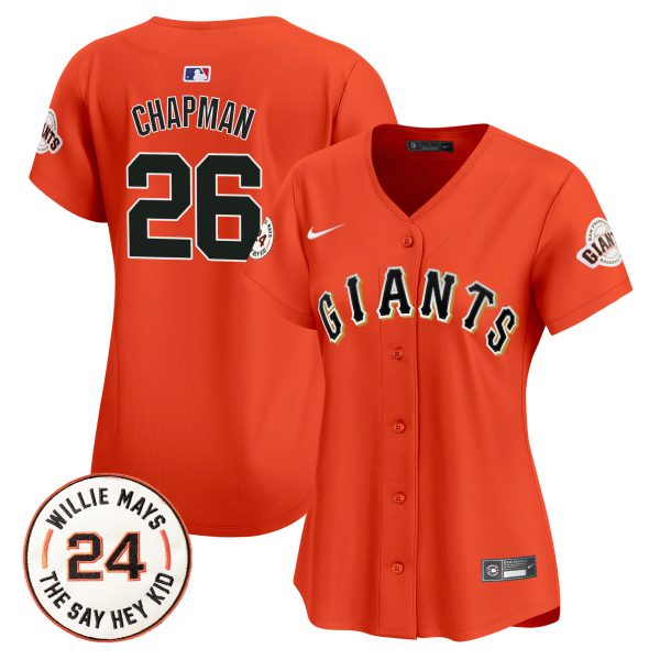 Women's San Francisco Giants 2024 Willie Mays Patch Vapor Premier Limited Jersey - All Stitched - Image 34