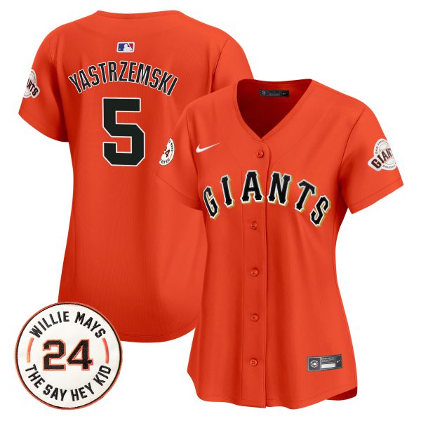 Women's San Francisco Giants 2024 Willie Mays Patch Vapor Premier Limited Jersey - All Stitched - Image 37