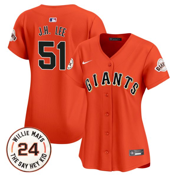 Women's San Francisco Giants 2024 Willie Mays Patch Vapor Premier Limited Jersey - All Stitched - Image 38