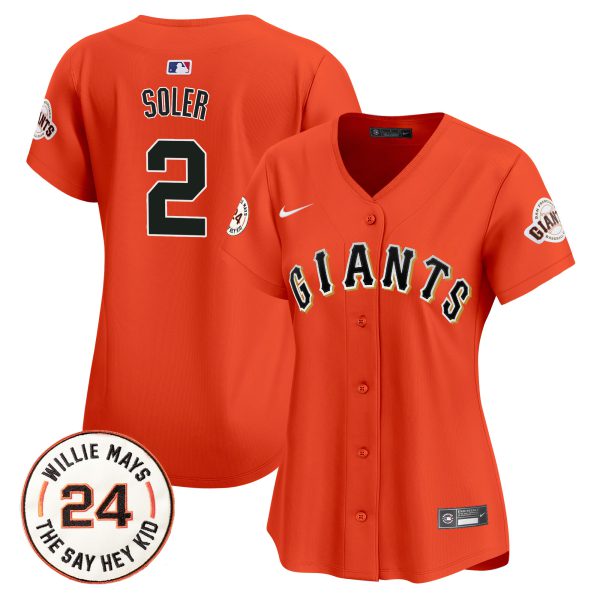 Women's San Francisco Giants 2024 Willie Mays Patch Vapor Premier Limited Jersey - All Stitched - Image 39