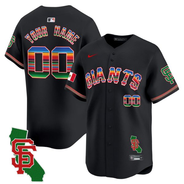 San Francisco Giants Mexico California Patch Vapor Premier Limited Custom Jersey - All Stitched - Image 2