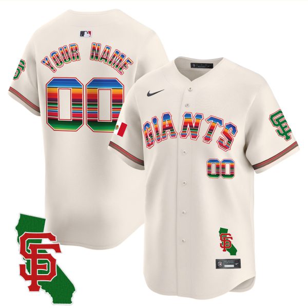 San Francisco Giants Mexico California Patch Vapor Premier Limited Custom Jersey - All Stitched - Image 3