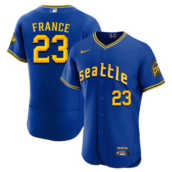 Men's Seattle Mariners 2023 City Connect Fan Made Edition Jersey - All Stitched - Image 2