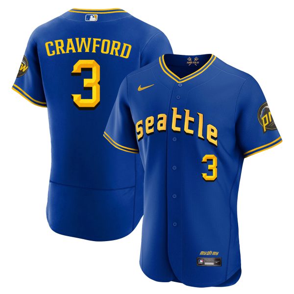 Men's Seattle Mariners 2023 City Connect Fan Made Edition Jersey - All Stitched - Image 7
