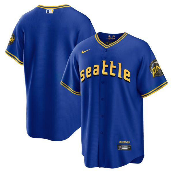 Men's Seattle Mariners 2023 City Connect Fan Made Edition Jersey - All Stitched - Image 16