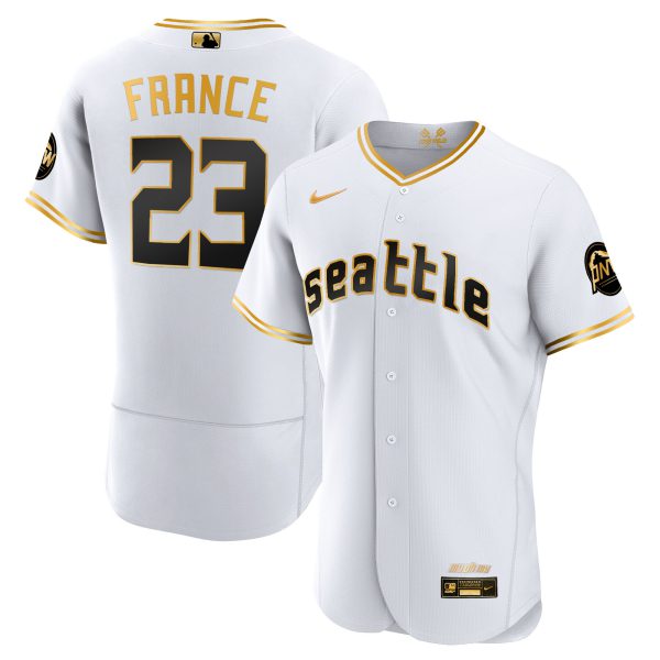 Men's Seattle Mariners 2023 City Connect Gold Jersey - All Stitched - Image 2