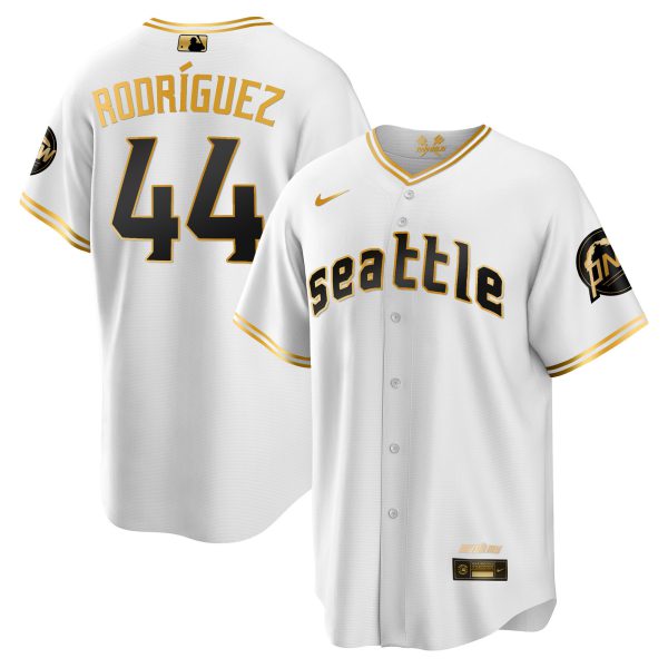 Men's Seattle Mariners 2023 City Connect Gold Jersey - All Stitched - Image 9