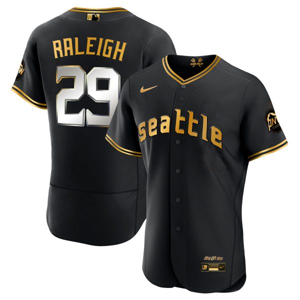 Men's Seattle Mariners 2023 City Connect Gold Jersey - All Stitched - Image 22