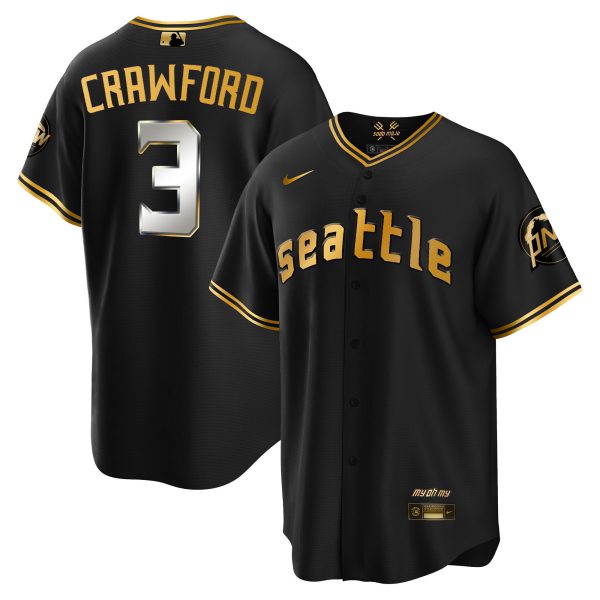 Men's Seattle Mariners 2023 City Connect Gold Jersey - All Stitched - Image 31