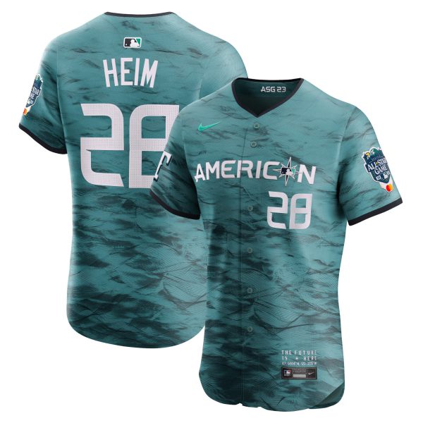 Men's American League 2023 All-Star Game Teal Jersey - All Stitched - Image 9