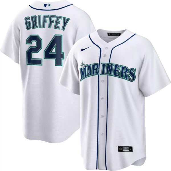 Seattle Mariners Cool Base Jersey - White - All Stitched - Image 6