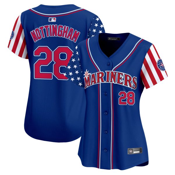 Women's Seattle Mariners 2025 Independence Day Vapor Premier Limited Jersey - All Stitched - Image 22
