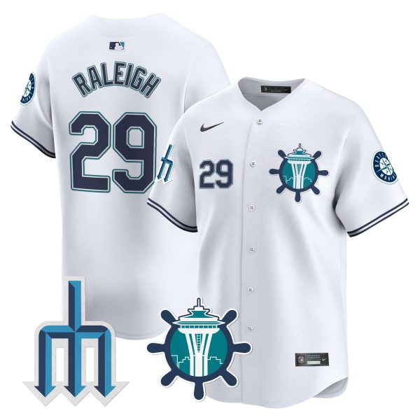 Men's Seattle Mariners Trident Patch Vapor Premier Limited Jersey - All Stitched - Image 2