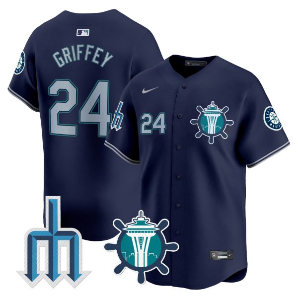 Men's Seattle Mariners Trident Patch Vapor Premier Limited Jersey - All Stitched - Image 15