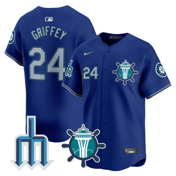Men's Seattle Mariners Trident Patch Vapor Premier Limited Jersey - All Stitched - Image 23