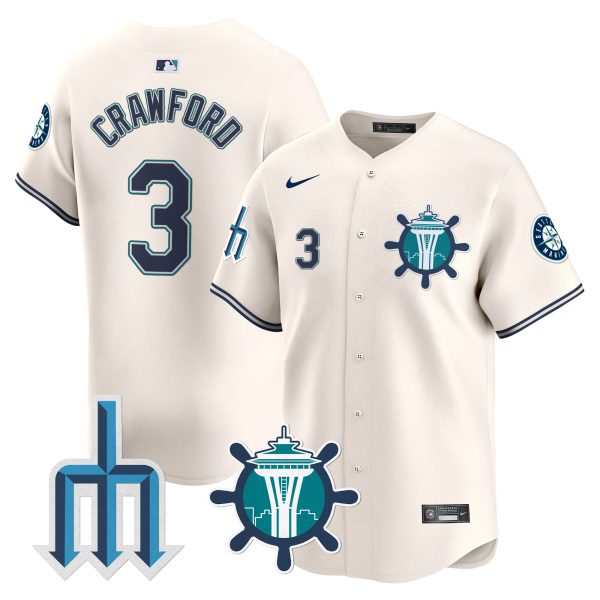 Men's Seattle Mariners Trident Patch Vapor Premier Limited Jersey - All Stitched - Image 37