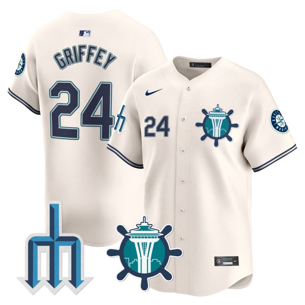 Men's Seattle Mariners Trident Patch Vapor Premier Limited Jersey - All Stitched - Image 39