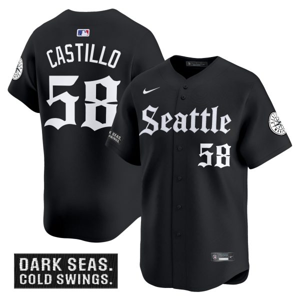 Men's Seattle Mariners 'Deep Sea Gothic Edition' Vapor Premier Limited Jersey - All Stitched - Image 6