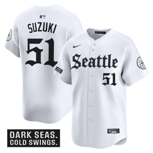 Men's Seattle Mariners 'Deep Sea Gothic Edition' Vapor Premier Limited Jersey - All Stitched - Image 11