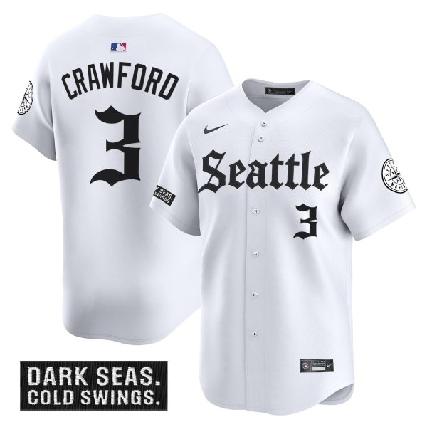 Men's Seattle Mariners 'Deep Sea Gothic Edition' Vapor Premier Limited Jersey - All Stitched - Image 12