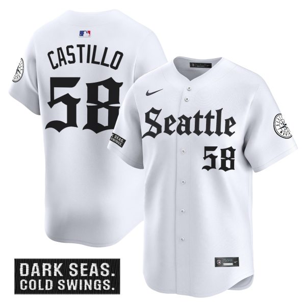 Men's Seattle Mariners 'Deep Sea Gothic Edition' Vapor Premier Limited Jersey - All Stitched - Image 15