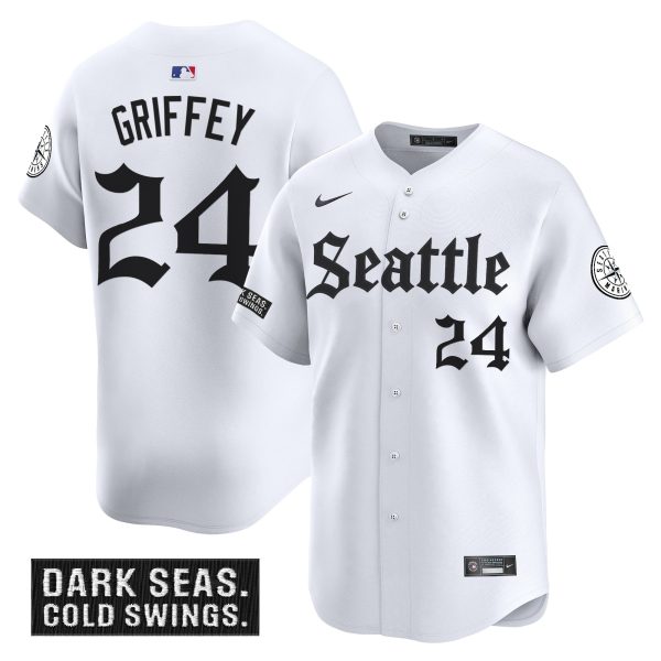 Men's Seattle Mariners 'Deep Sea Gothic Edition' Vapor Premier Limited Jersey - All Stitched - Image 16