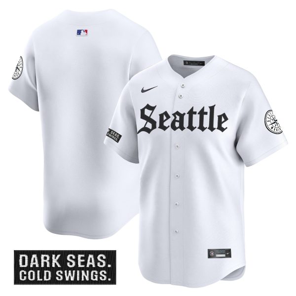 Men's Seattle Mariners 'Deep Sea Gothic Edition' Vapor Premier Limited Jersey - All Stitched - Image 18